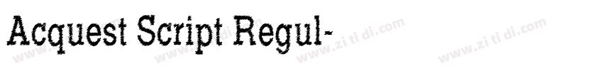Acquest Script Regul字体转换